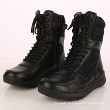 Heißer Verkauf Schwarzes Leder Militärkampf Stiefel Dschungel Taktische Stiefel